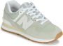 New Balance 574 sneakers lichtgroen ecru wit - Thumbnail 3