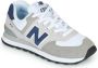 New Balance Logo Bimateriaal Sneakers Grijs Gray Heren - Thumbnail 3