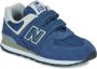 New Balance 574 Peuterschoenen Blauw Leer - Thumbnail 3