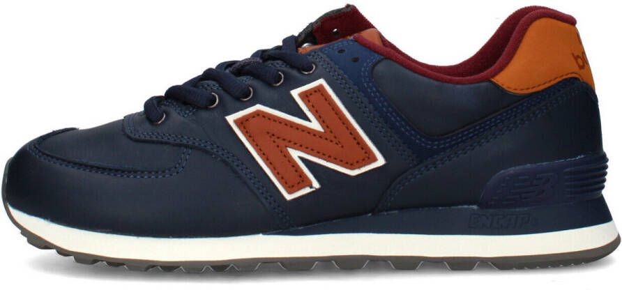 New Balance Classics 574 Heren Sneakers Sport Casual Schoenen Blauw ML574OMC - Foto 4
