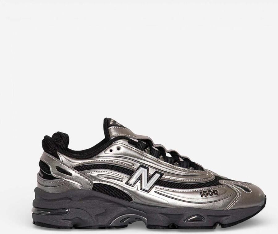 New Balance Lage Sneakers 1000 Black Silver Metallic - Foto 2