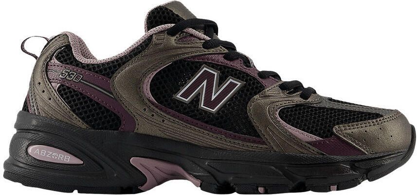 New Balance Lage Sneakers 530 Black Metallic Plum Brown