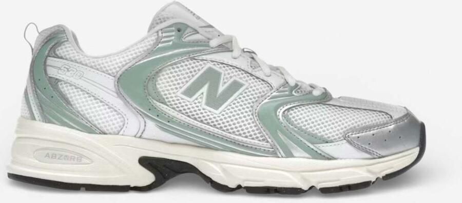 New Balance Lage Sneakers 530 Silver Metallic Mosaic Green