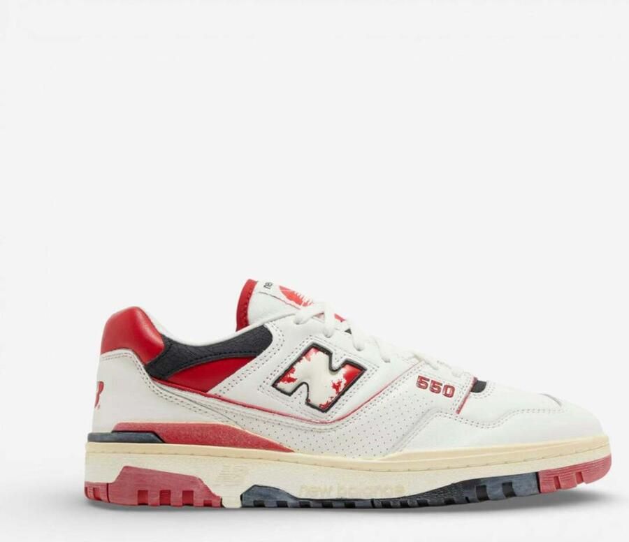 New Balance Lage Sneakers 550 Vintage Pack Team Red - Foto 4