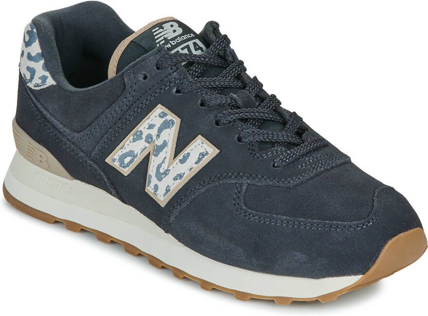 New Balance 574 sneakers antraciet ecru dierenprint - Foto 3