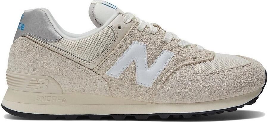 New Balance 574 sneaker van suède met leren details - Foto 4