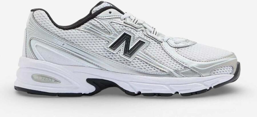 New Balance Lage Sneakers 740 White Silver Metallic Navy