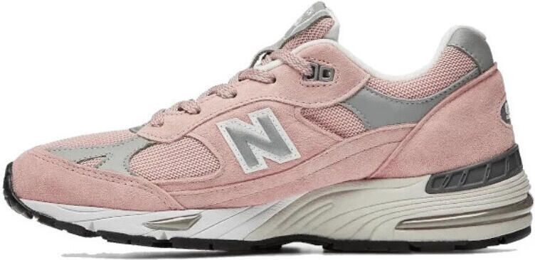 New Balance Lage Sneakers 991 Made in England Pink Grey White