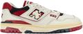New Balance Lage Sneakers Baskets 550 Premium cuir blanc avec détails rouges - Wit