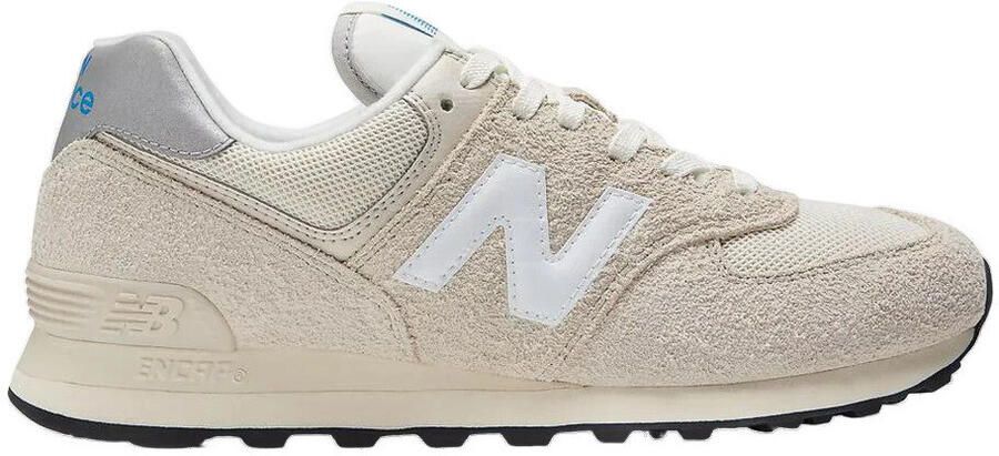 New Balance 574 sneaker van suède met leren details - Foto 5