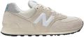 New Balance 574 sneaker van suède met leren details - Beige