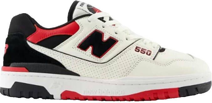 New Balance Heren Wit Rood Sneakers Bb550Str