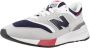 New Balance 997 sneakers lichtgrijs donkerblauw rood - Thumbnail 3