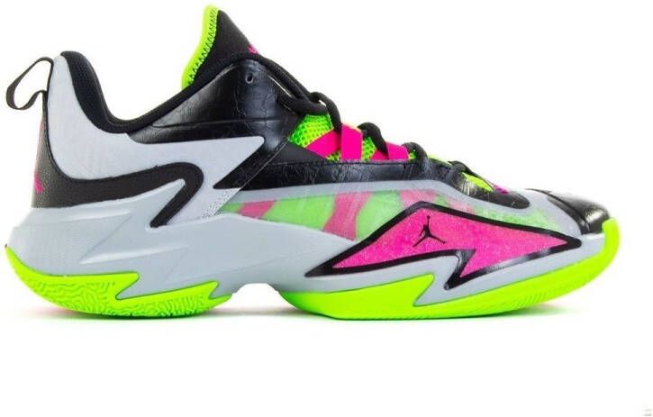 Jordan One Take 3 Wolf Grey Pink Prime Electric Green Schoenmaat 42 1 2 Basketball Perfor ce Low DC7701 002 - Foto 2