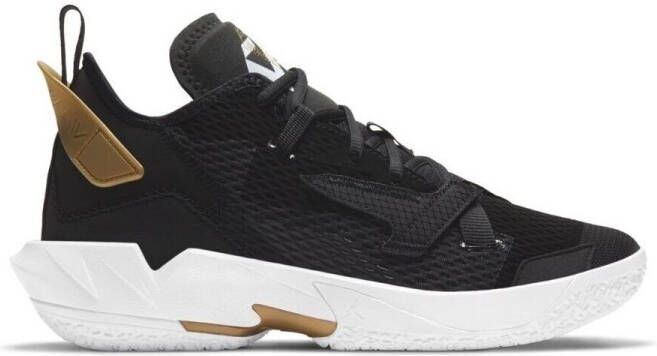 Jordan Why Not Zer0.4 Black White Metallic Gold Schoenmaat 40 1 2 Basketball Performance Mid CQ4230 001