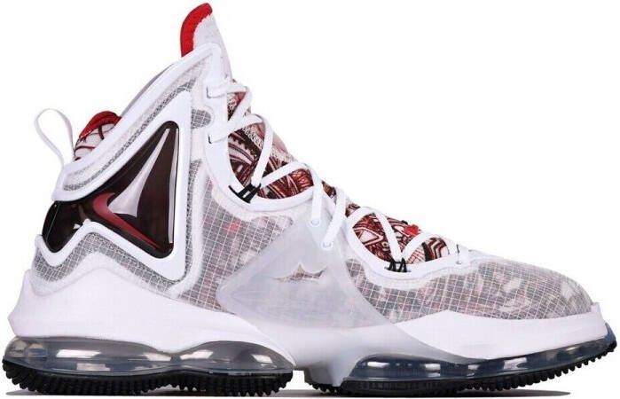 Nike Lebron 19 White University Red Black Schoenmaat 42 1 2 Basketball Performance Mid CZ0203 101