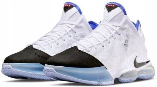 Nike Lebron 19 Low White Black Medium Blue Siren Red Schoenmaat 44 1 2 Basketball Performance Low DH1270 100 - Foto 3