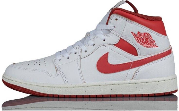 Jordan Air 1 Mid Heren White Dune Red Sail Lobster- Heren White Dune Red Sail Lobster - Foto 5
