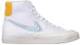 Nike Blazer Mid '77 GS sneakers wit lichtblauw geel - Thumbnail 3