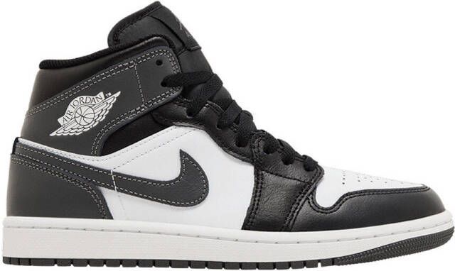 Nike Hoge Sneakers Jordan 1 Mid Black White Iron Grey