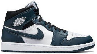 Nike Air Jordan 1 Mid Armory Navy White Black 554724-411 Navy;Wit;Zwart Schoenen
