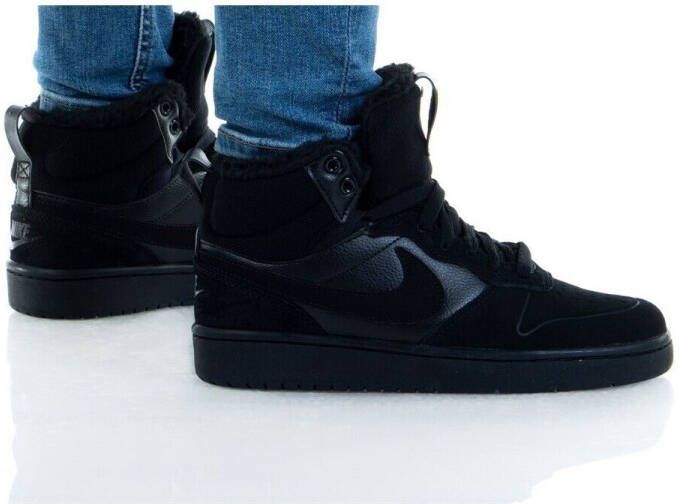 Nike Kids Zwarte Nike Hoge Sneaker Court Borough Mid Kids - Foto 6
