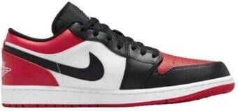 Nike Air Jordan 1 Low Sneaker Wit Rood Zwart Doos Zonder Deksel - Foto 16