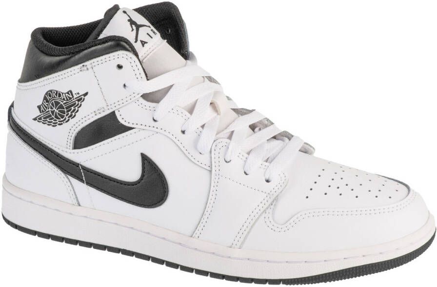 Jordan 1 Mid Heren Schoenen Wit Maat: 40.5 Leer Synthetisch Foot Locker - Foto 3