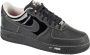 Nike Air Force Heren Schoenen Zwart Maat: 42.5 Leer Foot Locker - Thumbnail 2