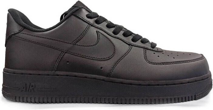 Nike Kids Air Force 1 Gs Low Black Black Black Shoes grade school 314192 009 - Foto 8