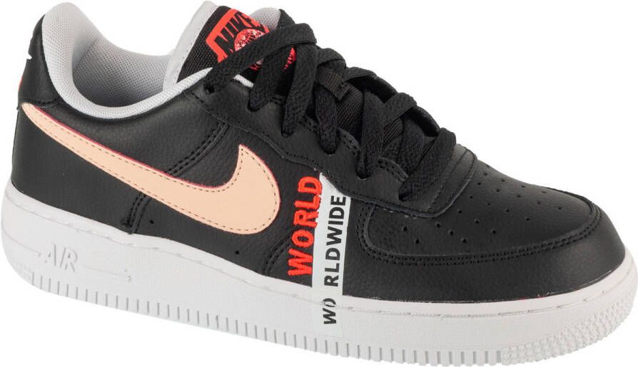 Nike Air Force 1 basisschool Schoenen Black Leer Foot Locker