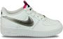 Nike Lage Sneakers Air Force 1 LV8 Double Swoosh Silver Gold Blanc - Thumbnail 3