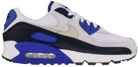 Nike Herenschoenen Air Max 90 Premium White Racer Blue Black Khaki- Heren White Racer Blue Black Khaki - Foto 4