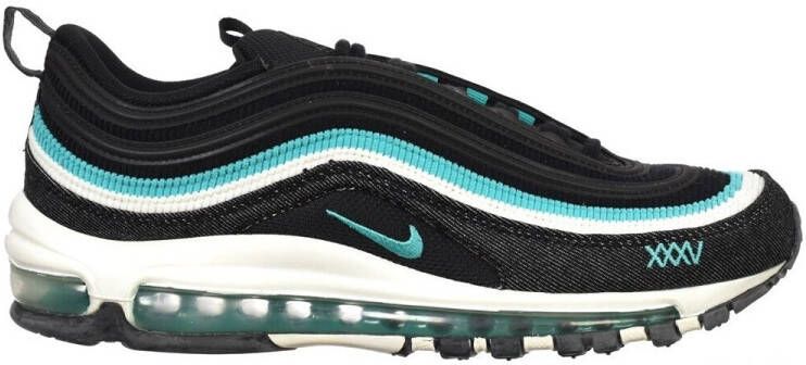 Nike Air Max 97 Essential Emerald Heren Schoenen Black Mesh Synthetisch