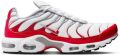 Nike Lage Sneakers Air Max Plus White University Red - Wit