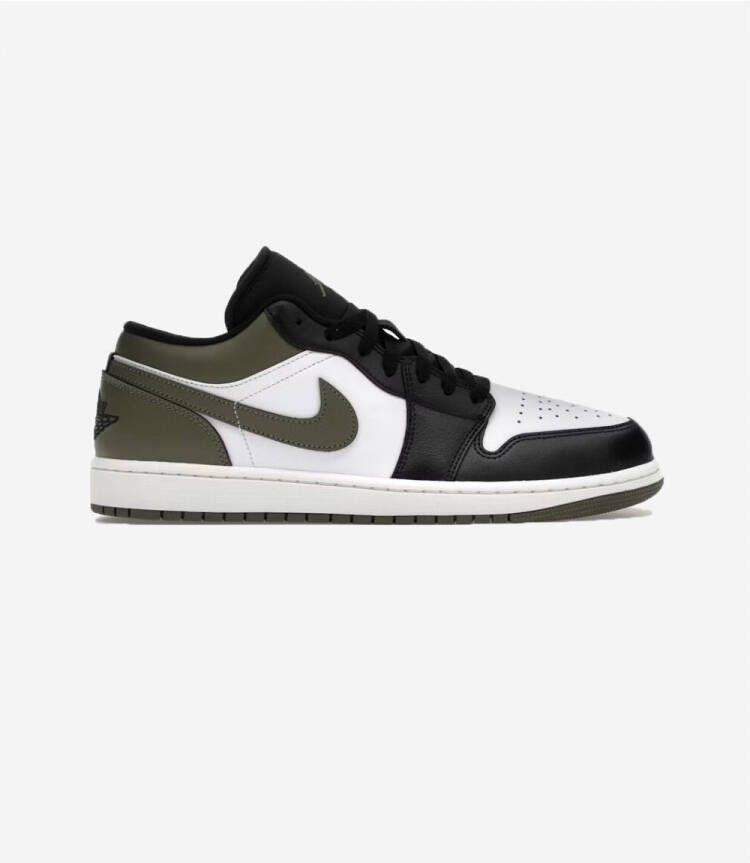Nike Lage Sneakers Jordan 1 Low Black Toe Medium Olive