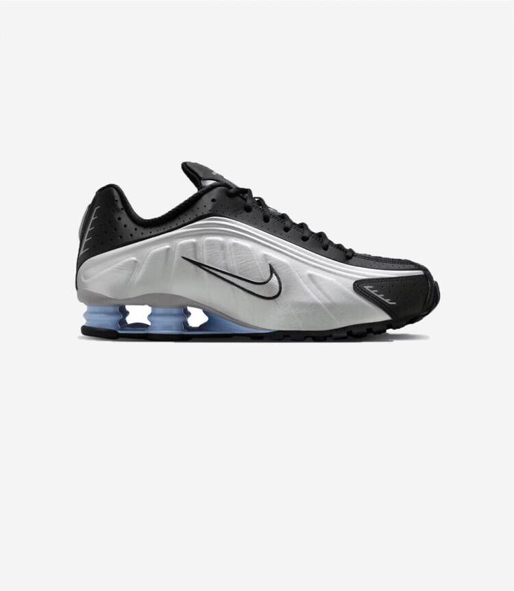 Nike Lage Sneakers Shox R4 Metallic Silver Black Psychic Blue