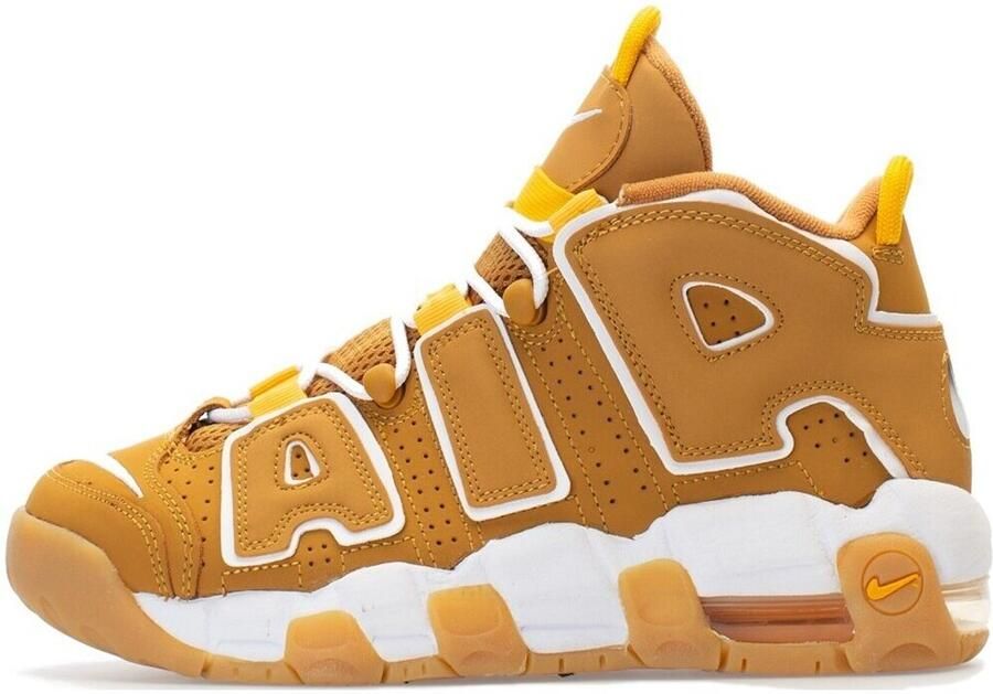 Nike Air More Uptempo(Gs ) Wheat White Pollen Gum Light Brown Shoes grade school DQ4713 700 - Foto 5