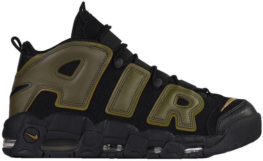 Nike Air More Uptempo '96 Schoenen Black Pilgrim Black Rough Green Heren