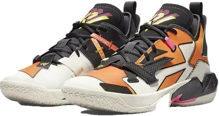 Jordan Why Not Zer0.4 Pale Ivory Black Alpha Orange Volt Schoenmaat 44 1 2 Basketball Performance Mid DD4887 100