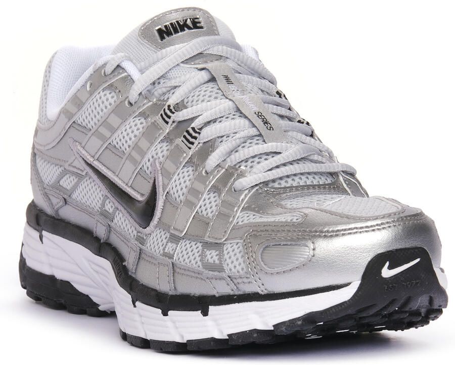 Nike P-6000 White Metallic Silver Pure Platinum Black- Dames White Metallic Silver Pure Platinum Black - Foto 6