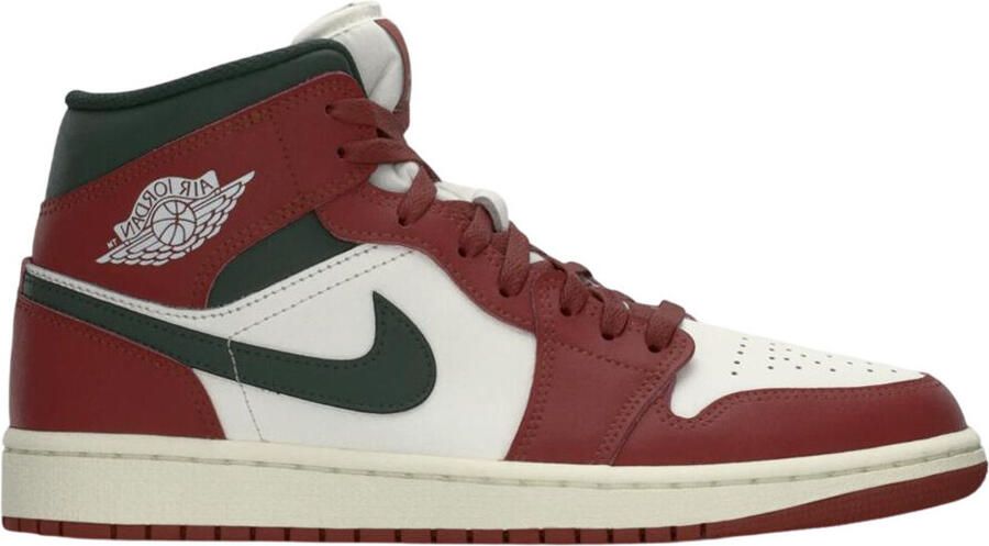 Nike Hoge Sneakers 1 Mid Redstone Midnight Green