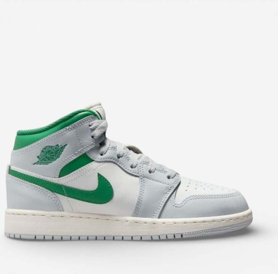 Nike Hoge Sneakers Air Jordan 1 Mid White Pure Platinum Pine Green (GS) - Foto 2