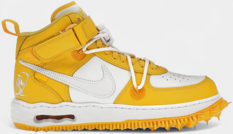 Nike Hoge Sneakers Air Force 1 Mid SP Off-White Varsity Maize