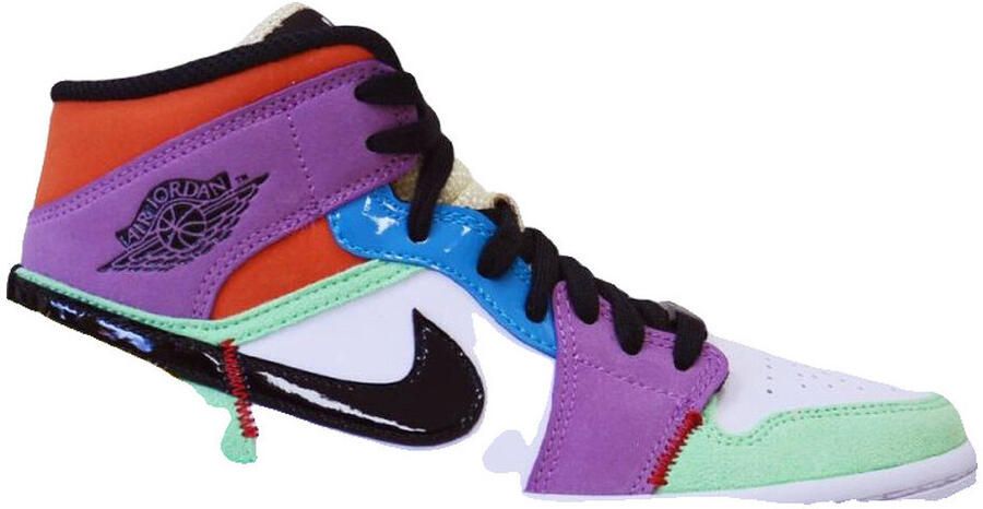 Nike Hoge Sneakers Baskets 1 mid se multi-color lightbulb cuir