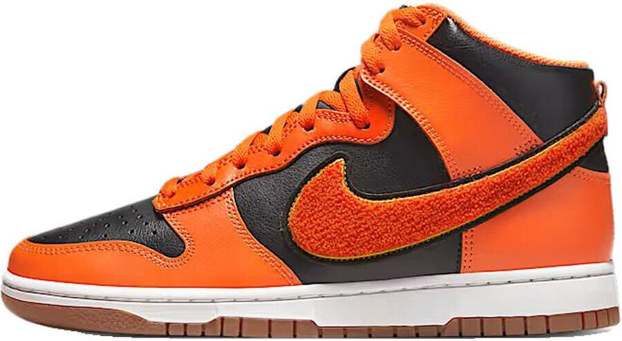 Nike Dunk High University Chenille Swoosh Heren Sneakers Schoenen Leer DR8805 - Foto 2