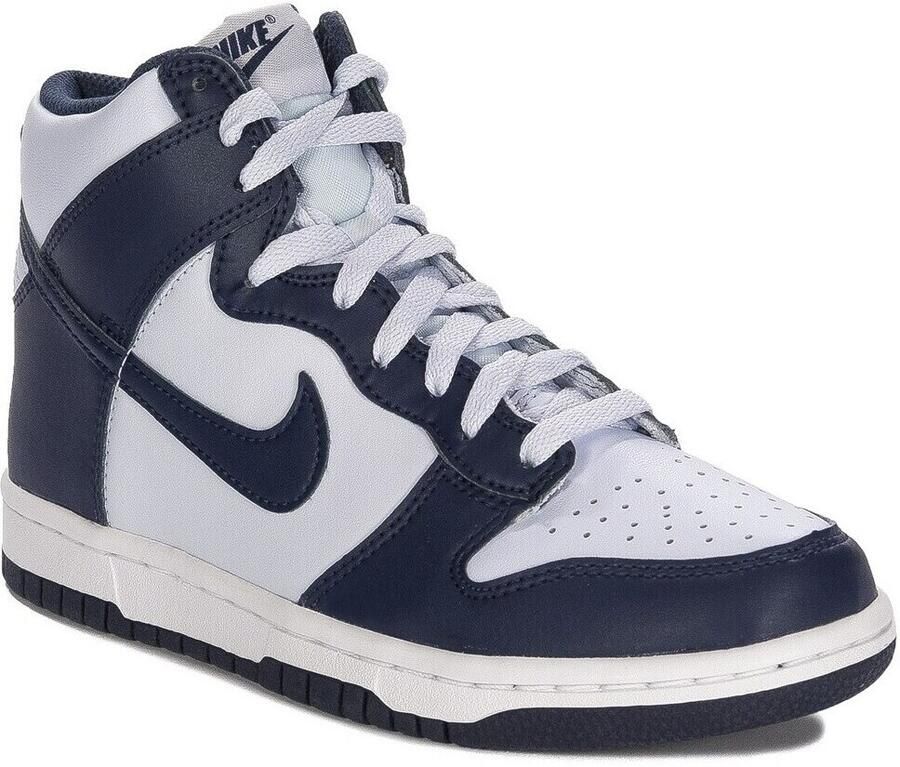 Nike Dunk High Football Grey Midnight Navy (GS) DB2179-008 marineblauw wit hoge sneakers unisex kindersneakers - Foto 3