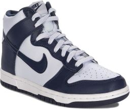 Nike Dunk High Football Grey Midnight Navy (GS) DB2179-008 marineblauw wit hoge sneakers unisex kindersneakers