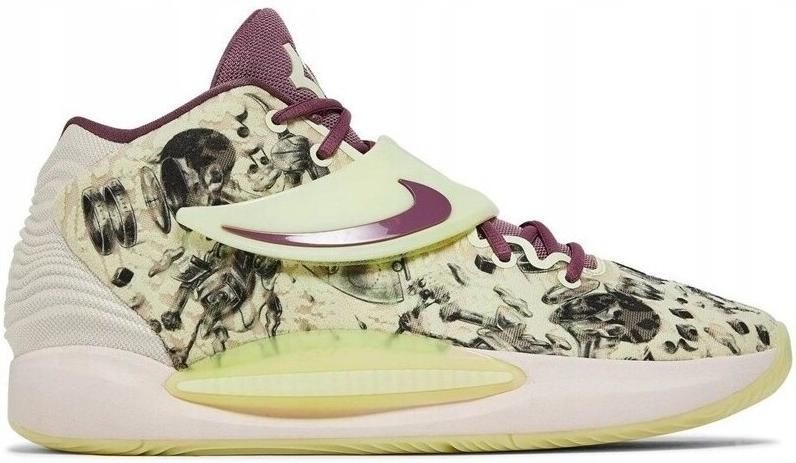 Nike Kd14 Lime Ice Light Mulberry Pearl White Schoenmaat 40 Basketball Performance Low CW3935 300 - Foto 2
