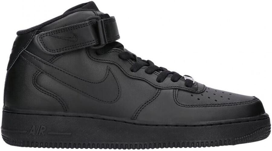 Nike Air Force 1 Mid 07 Triple Black Heren Sneakers Schoenen Zwart CW2289 - Foto 14